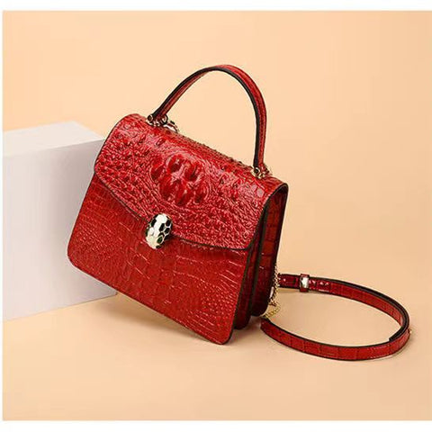 New Luxury embossing crocodile pattern cortex Handbag