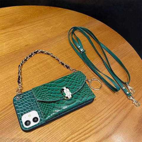 New Luxury  Insert card chain phone case for iPhone