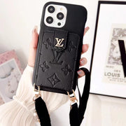 Luxury VL Leather card  phone case for iphone