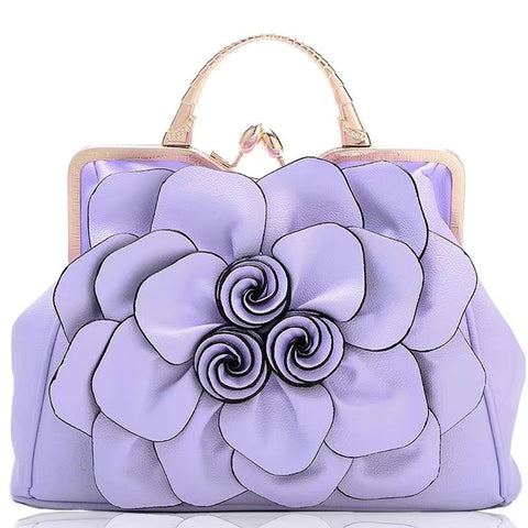 New Fashion Flower cowhide Handbag