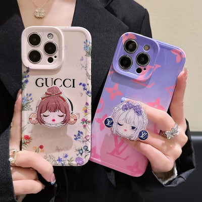 New Fashion Cartoon holder phone case for iPhone