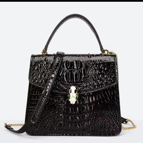 New Luxury embossing crocodile pattern cortex Handbag