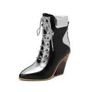 New Fashion Pointed Colored High Heel Short Boots