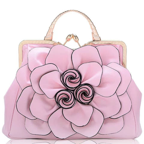 New Fashion Flower cowhide Handbag