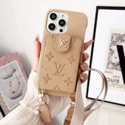 Luxury VL Leather card  phone case for iphone