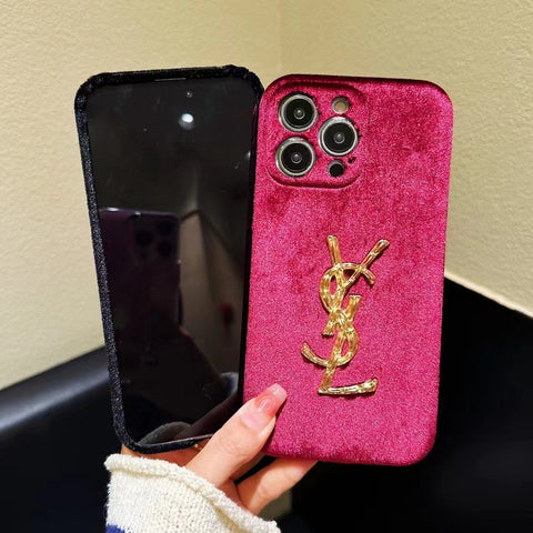 Luxury  Rhinestone velvet phone case for iphone