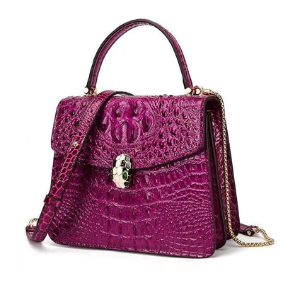 New Luxury embossing crocodile pattern cortex Handbag