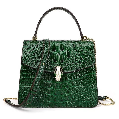 New Luxury embossing crocodile pattern cortex Handbag