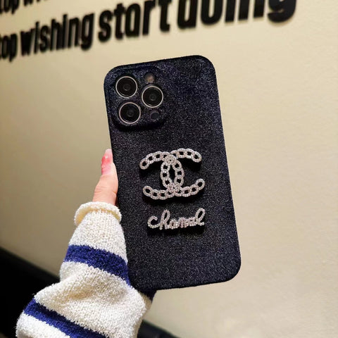 Luxury  Rhinestone velvet phone case for iphone