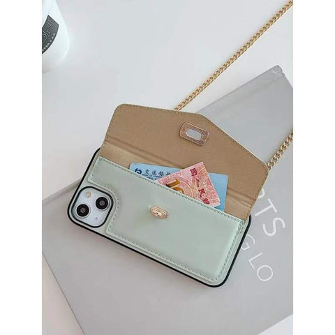 Crossbody leather card case phone case