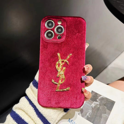 Luxury  Rhinestone velvet phone case for iphone