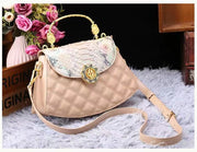 New Luxury contrasting colors cowhide Handbag