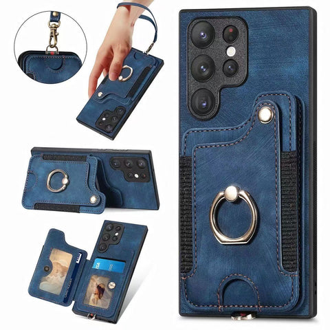 Luxury  Leather card  phone case FOR SAMSUNG