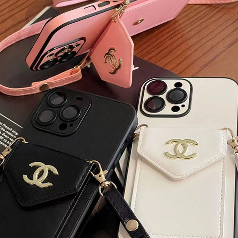 New Luxury  Insert card Crossbody phone case for iPhone