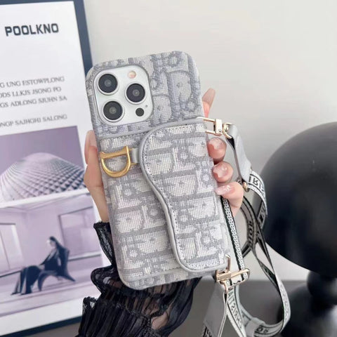 New Luxury  Insert card Crossbody phone case for iPhone