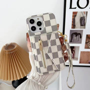 Tri-fold zipper phone case for samsung