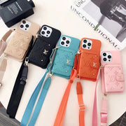 Luxury VL Leather card  phone case for iphone