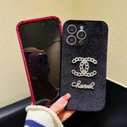 Luxury  Rhinestone velvet phone case for iphone