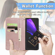 Luxury  leather Card phone case For Samsung Z fold