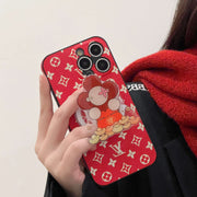 Stand Holder Retro Flower phone case for iPhone