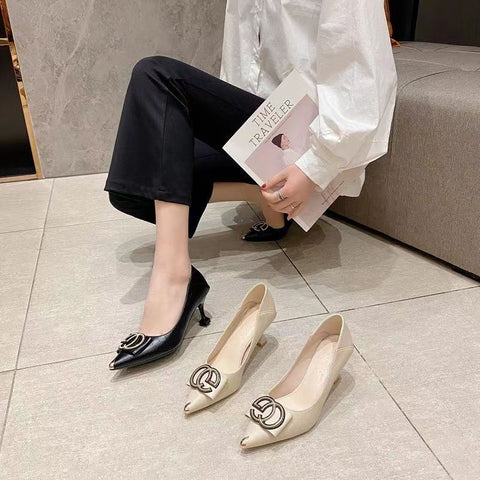 2023 GC Retro pointed toe high heels