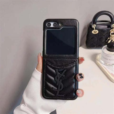 Luxury leather  phone case For Samsung Z flip