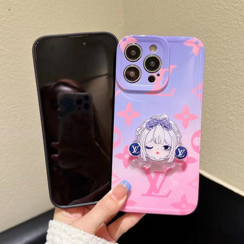 New Fashion Cartoon holder phone case for iPhone