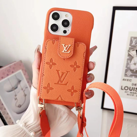 Luxury VL Leather card  phone case for iphone