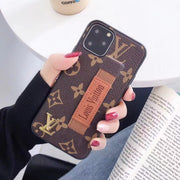 Luxury VL Wrist strap leather phone case for iphone