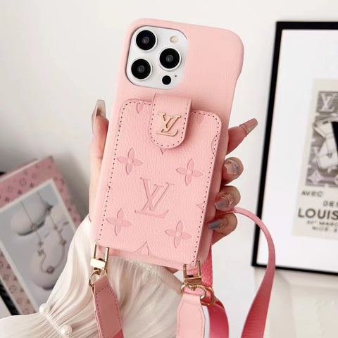 Luxury VL Leather card  phone case for iphone