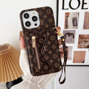 Luxury VL Leather card  phone case for iphone