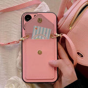 New Luxury  Insert card Crossbody phone case for iPhone