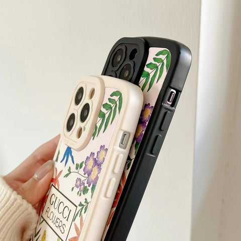 New Fashion flower soft phone case for iPhone