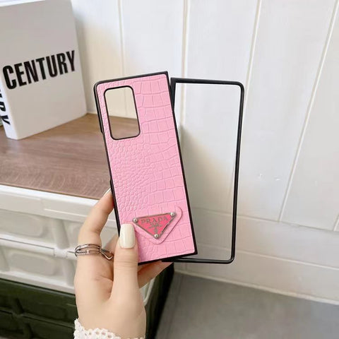 Luxury  Diamond leather phone case For Samsung Z fold