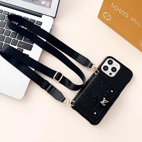 Luxury VL Leather card  phone case for iphone