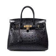 New Crocodile bone pattern platinum cortex Handbag