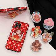 Stand Holder Retro Flower phone case for iPhone