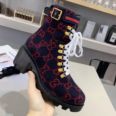 New Fashion Retro Letter printing Short Boots