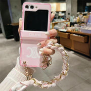 Luxury Scarf chain phone case For Samsung Z flip