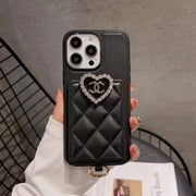 Luxury CC Leather card  phone case for iphone