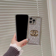 Fashion CC Sparkling powder invisible bracket phone case for iPhone