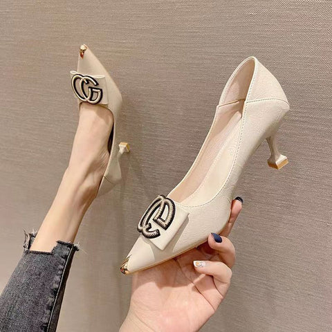 2023 GC Retro pointed toe high heels