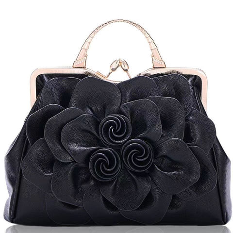 New Fashion Flower cowhide Handbag