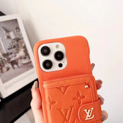 Luxury VL Leather card  phone case for iphone