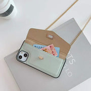 Crossbody leather card case phone case