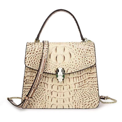 New Luxury embossing crocodile pattern cortex Handbag