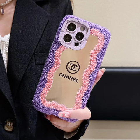 Luxury Plush mirror phone case for iphone