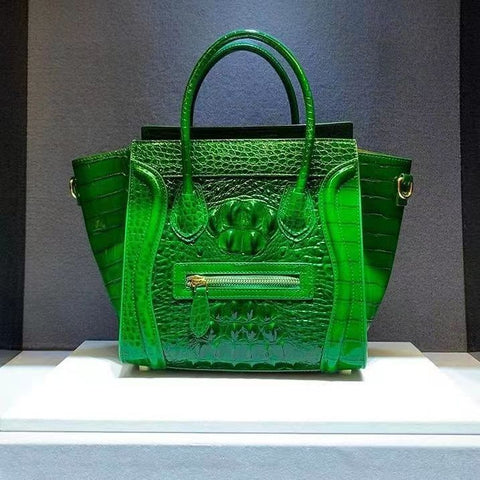 New Luxury Crocodile pattern cowhide Handbag