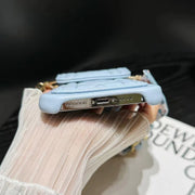 Luxury Leather card Scarf chain  phone case for iphone