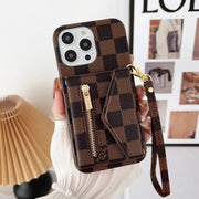 Luxury VL Leather card  phone case for iphone